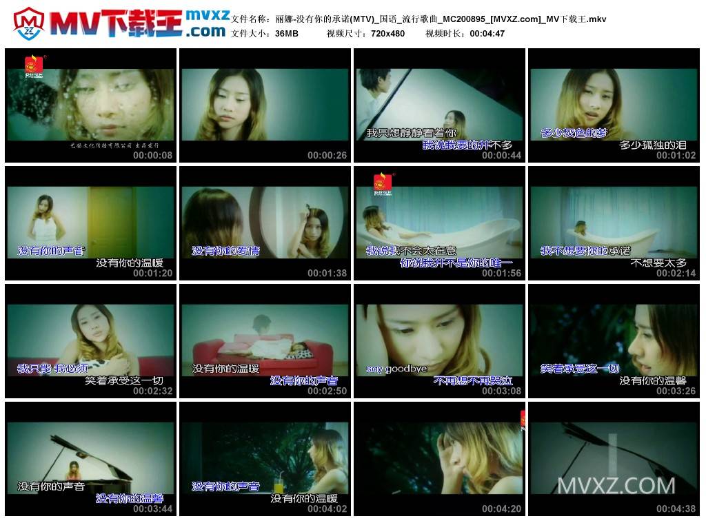 丽娜-没有你的承诺(MTV)_国语_流行歌曲_MC200895